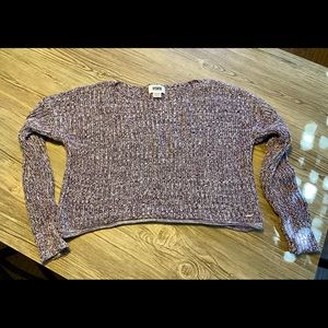 nwot Pink Victoria Secret crop knit sweater - S